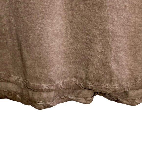 Workshop Republic Cotton Garment Dyed Short Sleeve Tan Pleat-Back Tee 3X Grunge - Picture 9 of 11